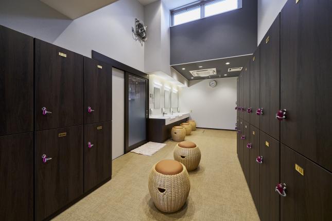 いちのみやももの里温泉脱衣室