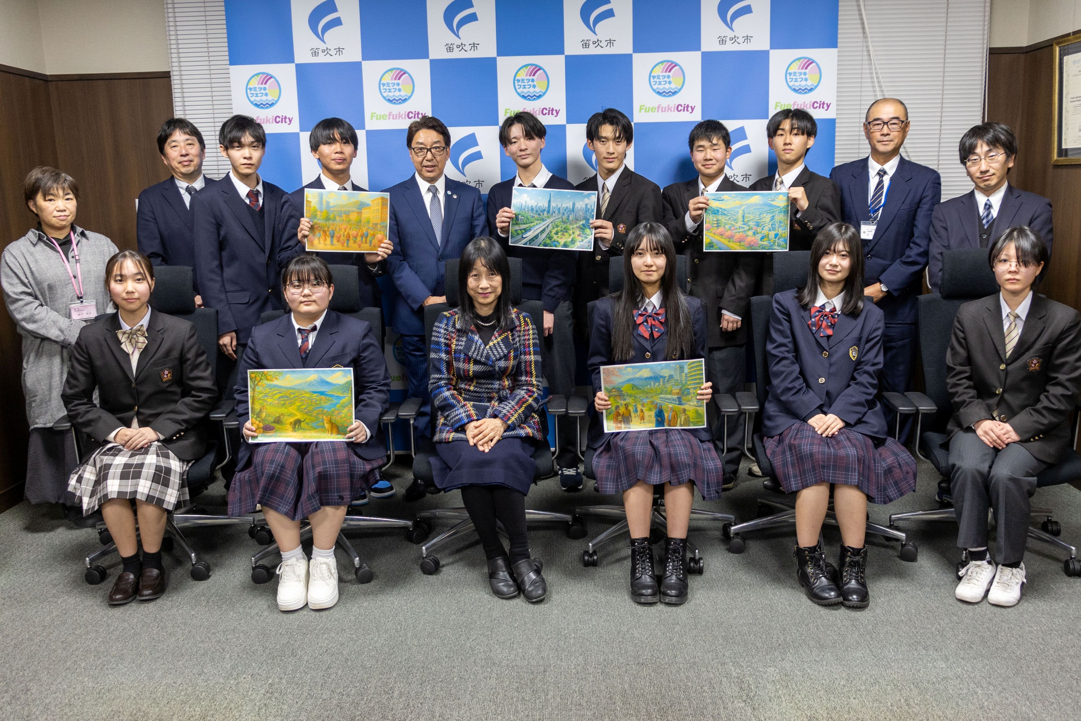 R7.12.18_笛吹高校・中条高校（胎内市）市長訪問